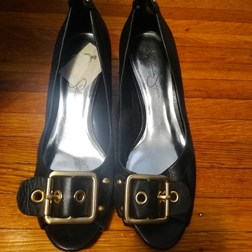 Jessica Simpson JS Raymond Wedges Black Sz 8